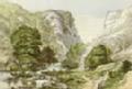 Entrance of the Straits, Dovedale, by Edward Price (1800-c1885), c 1868?