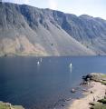 Windsurfers on wastwater, the screes behind
